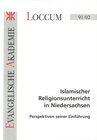Buchcover Islamischer Religionsunterricht in Niedersachsen