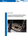 Buchcover Analyse des Einlaufverhaltens bleifreier hydraulischer Verdrängereinheiten