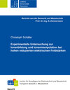 Buchcover Experimentelle Untersuchung zur Ionenbildung und Ionenmanipulation bei hohen reduzierten elektrischen Feldstärken