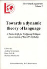 Buchcover Towards a dynamic theory of language
