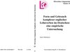 Buchcover Form und Gebrauch komplexer englischer Lehnverben im Deutschen: eine empirische Untersuchung