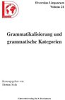 Buchcover Grammatikalisierung und grammatische Kategorien