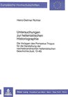 Buchcover Untersuchungen zur hellenistischen Historiographie
