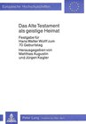 Buchcover Das alte Testament als geistige Heimat
