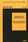 Buchcover Romania historica et romania hodierna