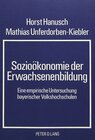 Buchcover Sozioökonomie der Erwachsenenbildung