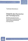 Buchcover Didaktik des Deutschen als Fremdsprache