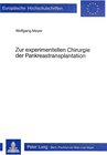 Buchcover Zur experimentellen Chirurgie der Pankreastransplantation