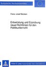 Buchcover Entwicklung und Erprobung neuer Richtlinien für den Politikunterricht