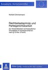 Buchcover Rechtsstaatsprinzip und Parteigerichtsbarkeit