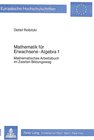Buchcover Mathematik für Erwachsene - Algebra 1