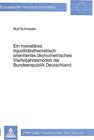Buchcover Ein monetäres liquiditätstheoretisch orientiertes ökonometrisches Vierteljahresmodell der Bundesrepublik Deutschland