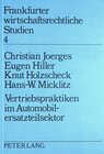 Buchcover Vertriebspraktiken im Automobilersatzsektor
