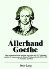 Buchcover Allerhand Goethe