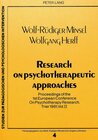 Buchcover Research on Psychotherapeutic Approaches