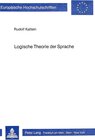 Buchcover Logische Theorie der Sprache