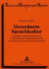 Buchcover Verordnete Sprachkultur