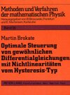 Buchcover Optimale Steuerung von gewöhnlichen Differentialgleichungen mit Nichtlinearitäten vom Hysteresis-Typ