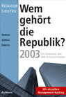 Buchcover Wem gehört die Republik 2003?