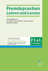 Buchcover FLuL - Fremdsprachen Lehren und Lernen, 51, 2