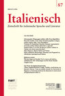 Buchcover Italienisch Band 87 | 44. Jahrgang, Heft 1