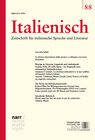 Buchcover Italienisch Band 88 | 44. Jahrgang, Heft 2
