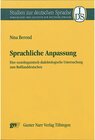 Buchcover Sprachliche Anpassung / Studien zur deutschen Sprache Bd.14