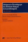 Buchcover Dictionnaire étymologique des élements francais du luxembourgeois...