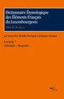 Buchcover Dictionnaire Étymologique des Éléments Francais du Luxembourgeois