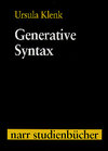 Buchcover Generative Syntax