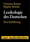 Buchcover Lexikologie des Deutschen