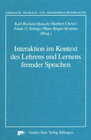 Buchcover Interaktion im Kontext des Lehrens und Lernens fremder Sprachen