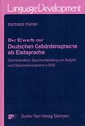 Buchcover Der Erwerb der Deutschen Gebärdensprache als Erstsprache