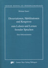 Buchcover Dissertationen, Habilitationen und Kongresse zum Lehren und Lernen fremder Sprachen