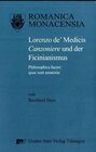 Buchcover Lorenzo de' Medicis Canzoniere und der Ficinianismus