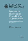 Buchcover Romanische Philologie im 19. und frühen 20. Jahrhundert