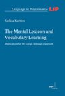 Buchcover The Mental Lexicon and Vocabulary Learning