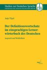Buchcover Der Definitionswortschatz im einsprachigen Lernerwörterbuch des Deutschen