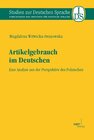 Buchcover Artikelgebrauch im Deutschen