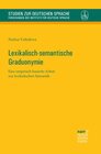 Buchcover Lexikalisch-semantische Graduonymie