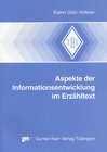 Buchcover Aspekte der Informationsentwicklung im Erzähltext