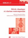 Buchcover Siècle classique et cinéma contemporain