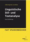 Buchcover Linguistische Stil- und Textanalyse