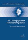 Buchcover Zur Lexikographie der romanischen Sprachen