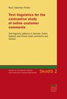 Buchcover Text linguistics for the contrastive study of online customer comments