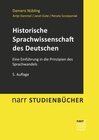 Buchcover Historische Sprachwissenschaft des Deutschen