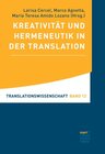 Buchcover Kreativität und Hermeneutik in der Translation