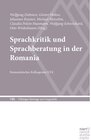 Buchcover Sprachkritik und Sprachberatung in der Romania