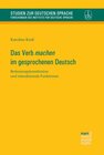Buchcover Das Verb 'machen' im gesprochenen Deutsch