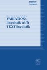 Buchcover VARIATIONslinguistik trifft TEXTlinguistik